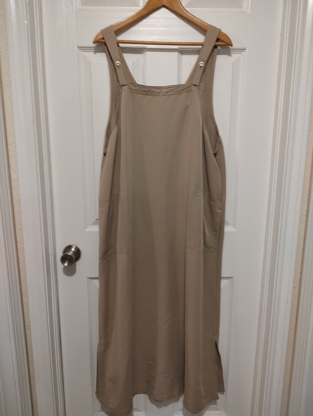 White Stag Taupe Midi Pinafore Dress